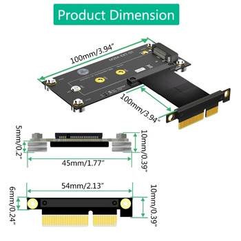 M.2 NGFF NVME M-key SSD к PCIE 4X Удлинительный кабель С поддержкой магнитной площадки 2230/2242/2260/2280 M.2 SSD