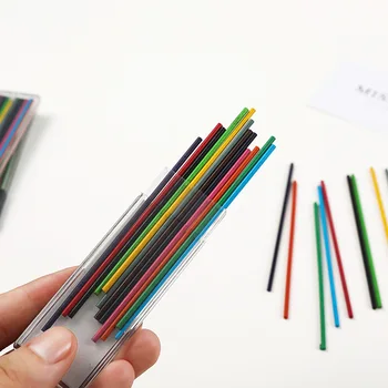 12 цветов, автоматический 2,0 мм механический пластиковый карандашный эскиз, 2B Нескользящая ручка, свинцово-черная заправка, точилка для рисования, Студенческий офис