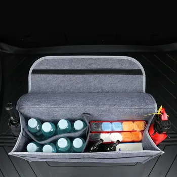 Легкий ящик для хранения в багажнике автомобиля, Складной Фетровый органайзер, чехол для уборки, аксессуары для SsangYong Actyon Sports Korando