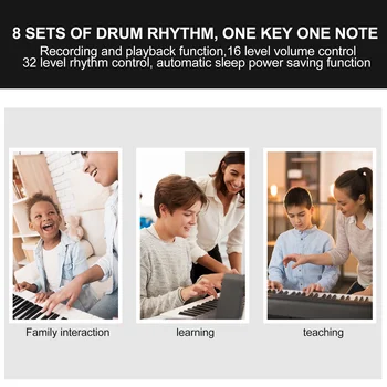 Электронное пианино с регулируемой громкостью на 49 клавиш для детей Kids