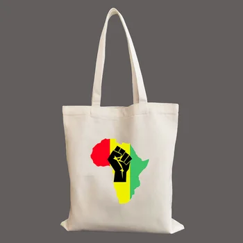 Музыкальная сумка Africa Power Rasta Reggae, студенческая женская сумка, Многоразовая хозяйственная сумка, холщовая сумка-тоут, ручные сумки для покупок
