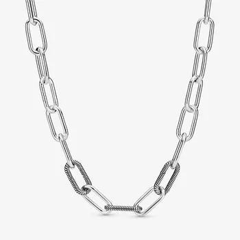 Новый Стиль Ожерелья С Замком Из Стерлингового Серебра 925 Пробы, Модные Универсальные Аксессуары 