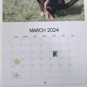 Календарь Какающих Собак На 2024 год Забавный Календарь С Собаками, Какающими В Красивых Местах, На 2024 год Новый Настольный Календарь Для Спальни И Гостиной