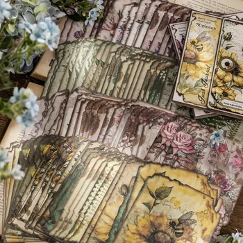 30 листов Ассорти цветов и животных Материал Бумага ручной работы, материал для коллажа, эстетические блокноты, принадлежности для дневника