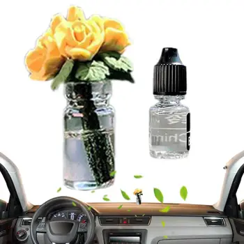 Мини-диффузор из глиняных роз для автомобиля с маленьким букетом роз На центральной консоли, Подоконник для столовой, изысканный декор автомобиля с мини-розами для спальни