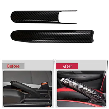 10-кратный чехол для ручного тормоза из углеродного волокна из АБС-пластика, рукоятка, рычаг, крышка тормозной ручки для Honda Fit/Jazz GR9 2020 2021
