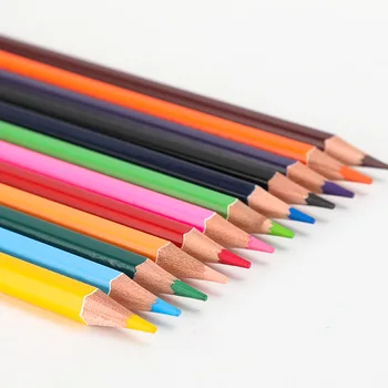 Цветной карандаш 12-цветной водорастворимый цветной грифель студенческая живопись цветная ручка бревно деревянный шестиугольный цветной грифель