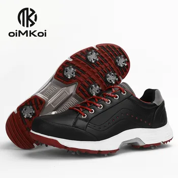 OIMKOI Новые мужские туфли для гольфа, водонепроницаемые и противоскользящие профессиональные туфли для гольфа с 7 шипами