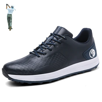 Мужская профессиональная обувь для занятий гольфом большого размера, спортивные кроссовки с противоскользящим покрытием, водонепроницаемые кроссовки для бега для гольфистов